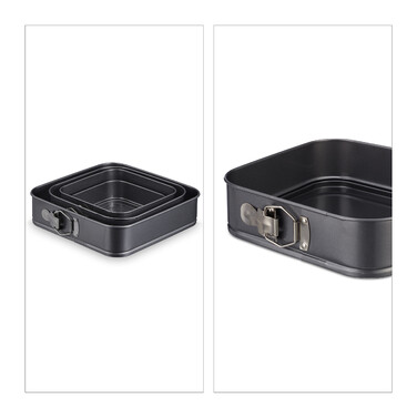 Relaxdays Springform 4er Set quadratisch