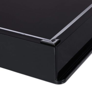Relaxdays Schubladen Organizer, für Kosmetik, Ordnungssystem, Kunststoff, 8 Fächer, HBT: 5 x 35 x 22 cm, schwarz/gold, 1 Stück