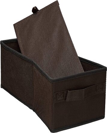 Relaxdays Hängeregal Stoff, Hängeaufbewahrung, 6 Fächer, 2 Schübe, für Kleiderschrank, HBT: ca. 82x14,5x30 cm, braun