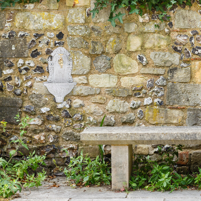 Relaxdays Wandbrunnen antik
