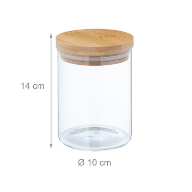 Relaxdays 4er Set Vorratsgläser mit Deckel 750 ml
