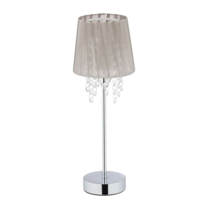 Relaxdays Tischlampe Organza Kristall