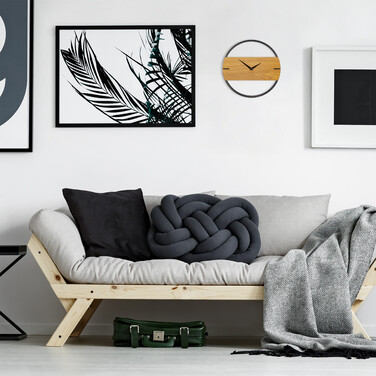 Relaxdays Wanduhr Holzoptik