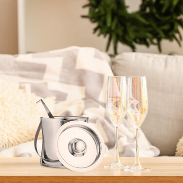 Relaxdays Eiswürfelbehälter mit Deckel und Zange