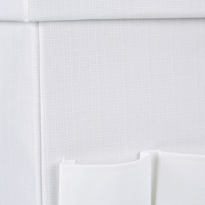 Relaxdays Faltbarer Sitzhocker mit Taschen Leinen