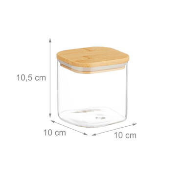 Relaxdays 3er Set Vorratsgläser mit Deckel 600 ml