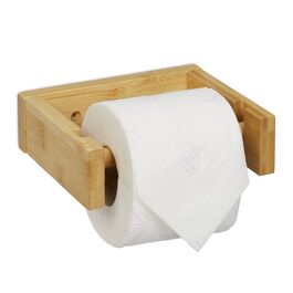 Relaxdays Toilettenpapierhalter Bambus
