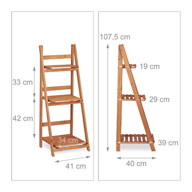 Relaxdays Blumentreppe aus Holz
