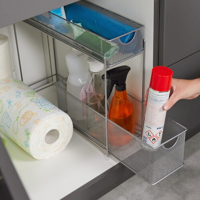 Relaxdays Metall Küchenschrank Organizer