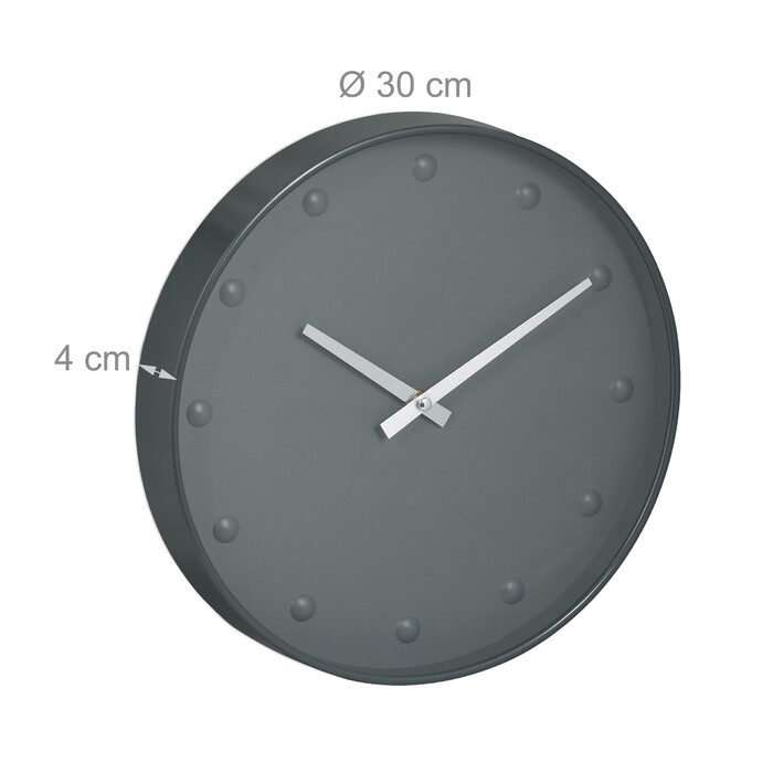 Relaxdays Graue Wanduhr