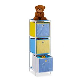 Relaxdays Kinderregal Dino mit Boxen