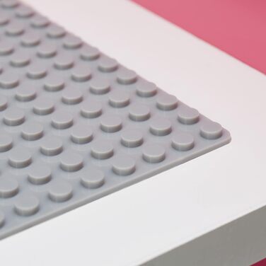 Relaxdays Kinderregal mit Bauplatten, Aufbewahrungsbox mit Rollen, HxBxT: 60 x 52 x 26,5 cm, Spielzeugregal, MDF, bunt
