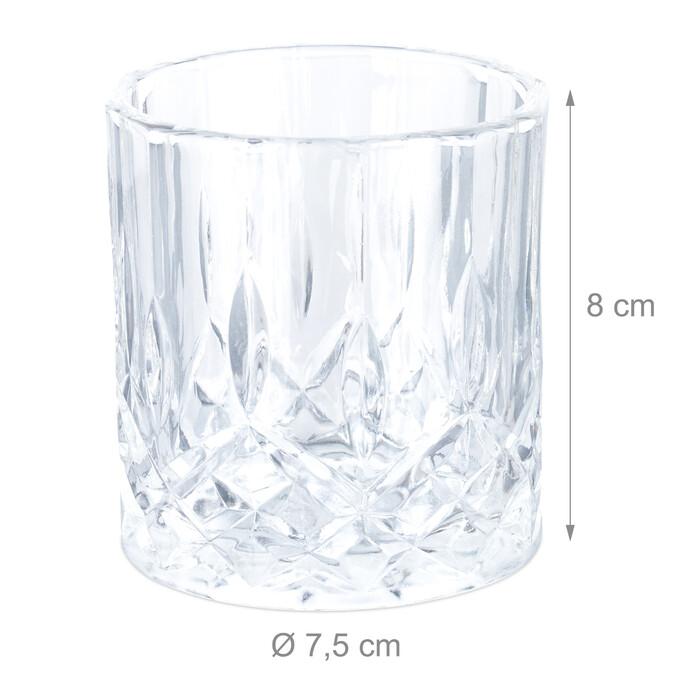 Relaxdays Whisky Gläser 4er Set