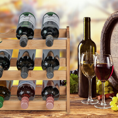 Relaxdays Weinregal für 12 Flaschen