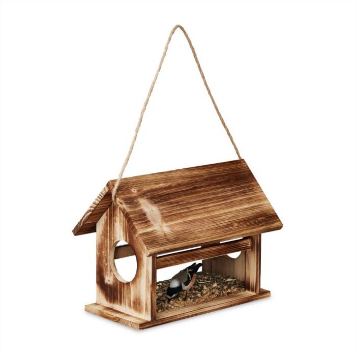 Relaxdays Vogelfutterhaus aus Holz