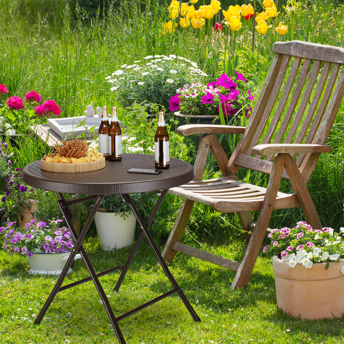 Relaxdays Gartentisch klappbar BASTIAN