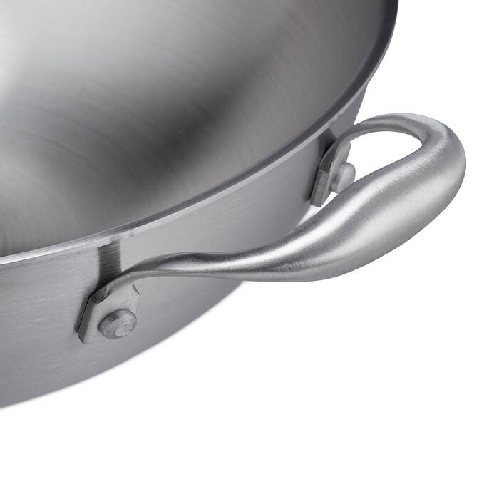 Relaxdays Edelstahl Wok mit Glasdeckel