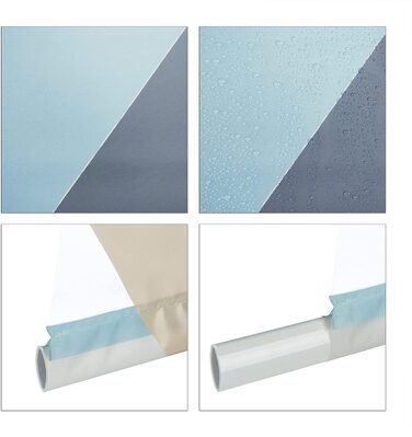 Relaxdays Duschrollo, 100x240 cm, Dreieck Muster, Seilzug, Flexible Montage, Duschvorhang für Badewanne & Fenster, bunt