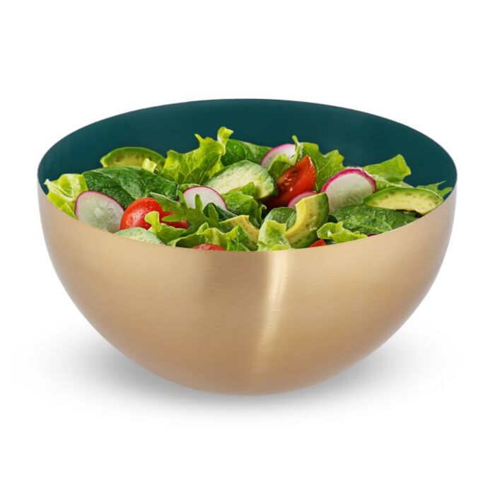 Relaxdays Edelstahl Salatschüssel Ø 25 cm