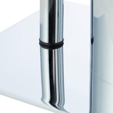Relaxdays, Toilettenbürste u. Bürstenhalter, Silber-Natur WC Garnitur mit Toilettenpapierhalter, HxBxT 90 x 24 x 20 cm
