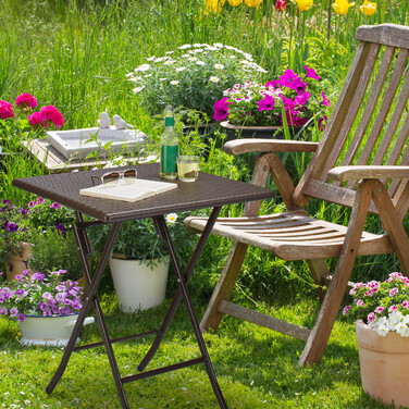 Relaxdays Gartentisch klappbar BASTIAN