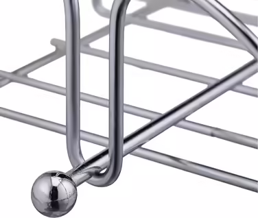 x Serviettenhalter, mit Beschwerer, für 33x33 cm Servietten, Edelstahl-Optik, Design Serviettenständer Metall, silber (4)