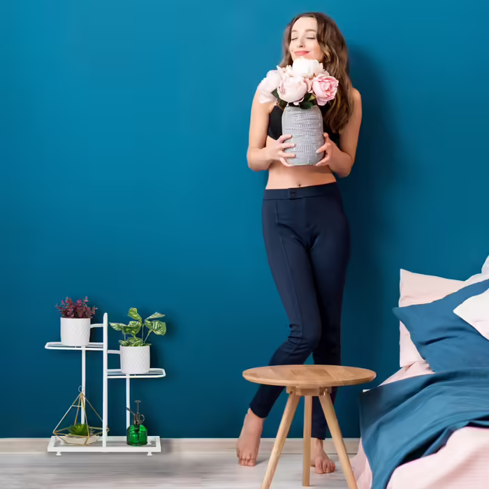 Relaxdays Weißer Pflanzenständer 3 Ebenen