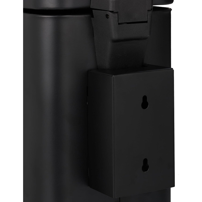 Relaxdays Wand-Kosmetikeimer, 6L, Absenkautomatik, Metall, schwarz