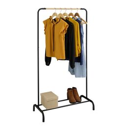 Relaxdays Kleiderständer Metall schwarz