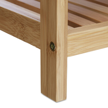 Relaxdays Küchenregal Bambus mit Tablett
