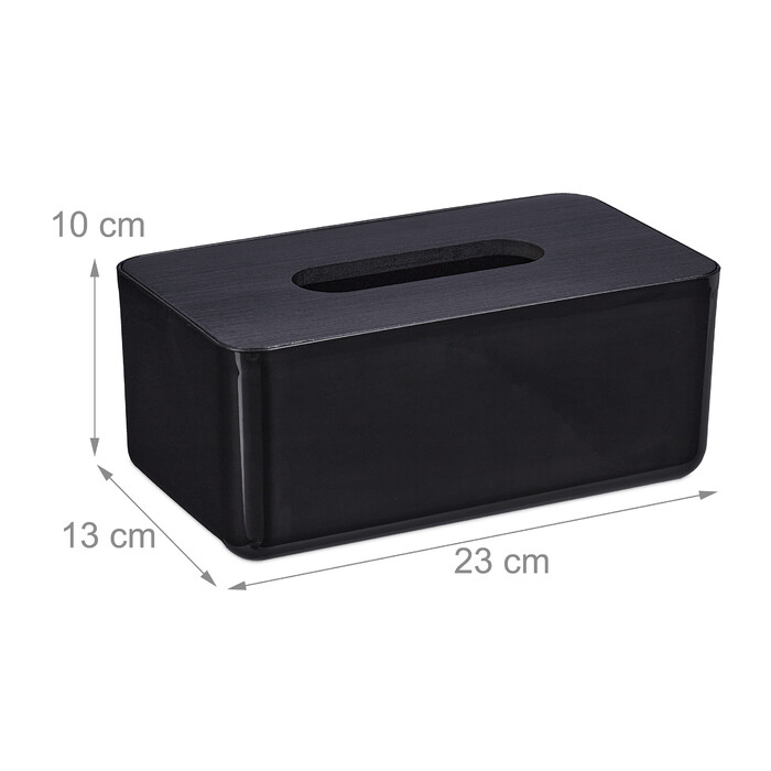 Relaxdays Tücherbox mit Bambusdeckel