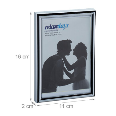 Relaxdays Bilderrahmen 2er Set 10 x 15 cm