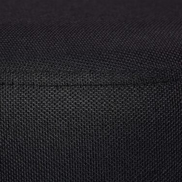 Relaxdays Beistelltisch mit Hocker, runder Couchtisch mit Sitzhocker, platzsparend, Glas & Metall, 40 x 40 cm, schwarz, 1 Stück
