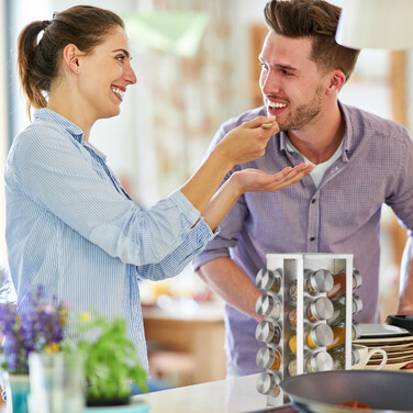 Relaxdays Gewürzkarussell eckig mit 20 Gläsern