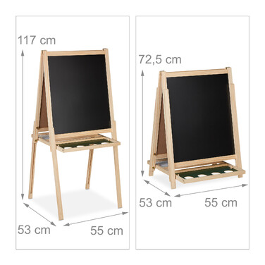 Relaxdays 2 in 1 Kindertafel mit Zubehör
