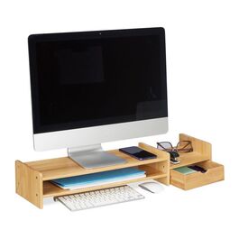 Relaxdays Monitorständer aus Bambus