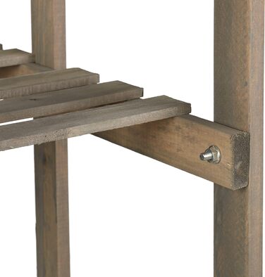 Relaxdays 5-stufiges Blumenregal Holz, Shabby, 125x81x25 cm, Grau