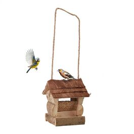 Relaxdays Vogelfutterhaus zum Aufhängen