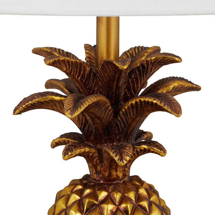 Relaxdays Tischlampe Ananas gold