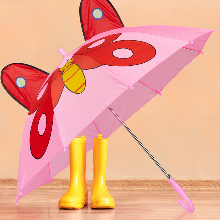 Relaxdays Kinder Regenschirm 'Schmetterling'