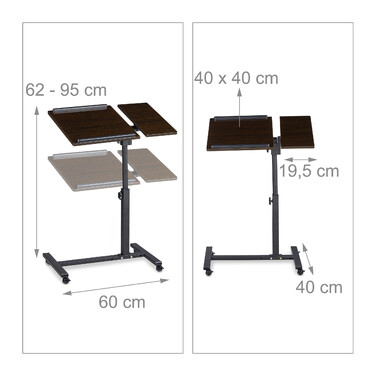Relaxdays Laptoptisch mit verstellbarem Mauspad