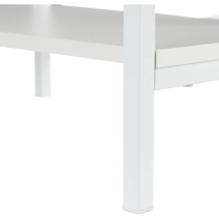 Relaxdays Schreibtisch neigbar, 3 Ablagen, mehrere Winkel, Computer- & Arbeitstisch, HxBxT: 75 x 110 x 55 cm, Weiß
