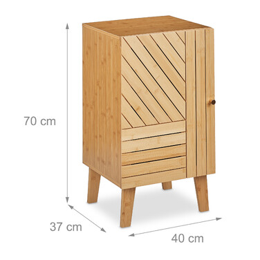 Relaxdays Badschrank Bambus