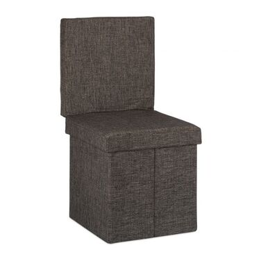 Relaxdays Faltbarer Sitzhocker mit Lehne