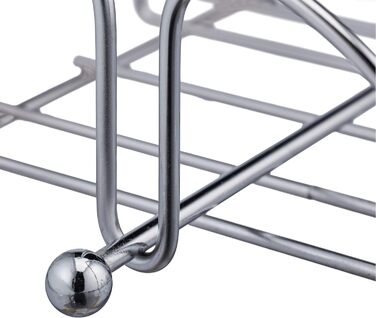 10 x Serviettenhalter, mit Beschwerer, für 33x33 cm Servietten, Edelstahl-Optik, Design Serviettenständer Metall, silber