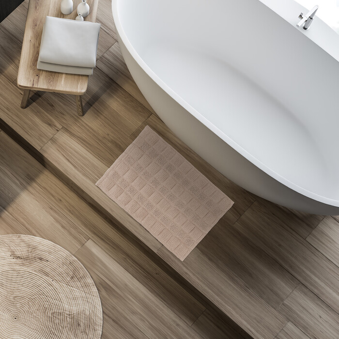 Relaxdays Badematte aus Baumwolle 60x40 cm