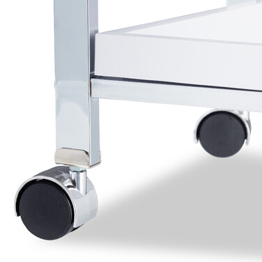 Relaxdays Servierwagen mit 3 abnehmbaren Tabletts