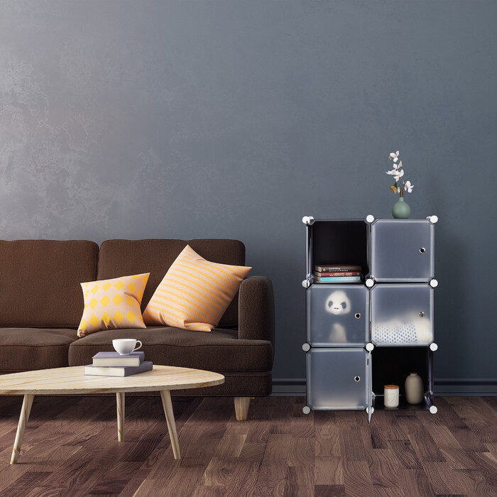 Relaxdays Regalsystem mit 6 Türen