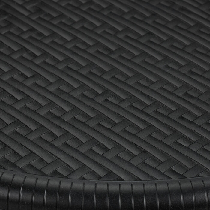 Relaxdays Runder Gartentisch in Rattan-Optik