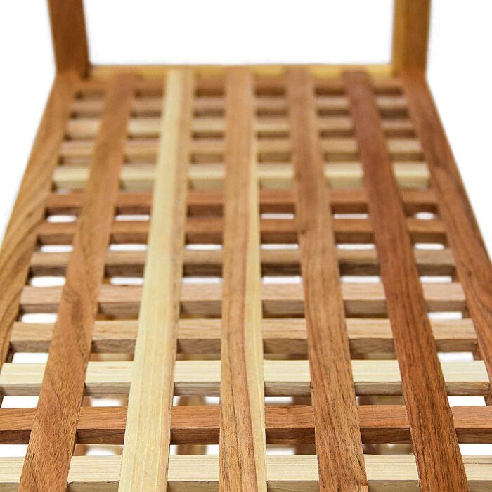 Relaxdays Schuhregal Walnuss stapelbar H x B x T: 40,5 x 69 x 26 cm Schuhablage mit 2 Ablagen für ca. 6 Paar Schuhe Holz Schu